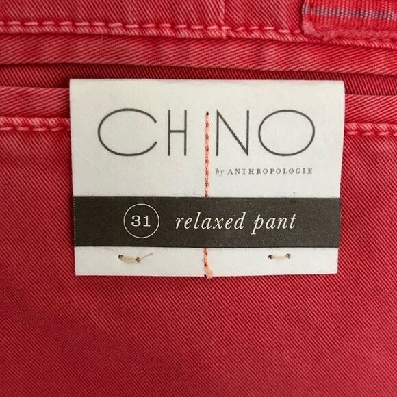 Anthropologie Women’s Relaxed Chino Cropped Pink Rose Size 31 New With Tag - Picture 6 of 16